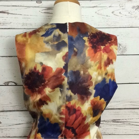 Ralph Lauren Multicolor sleeveless floral sheath dress - Picture 10 of 14